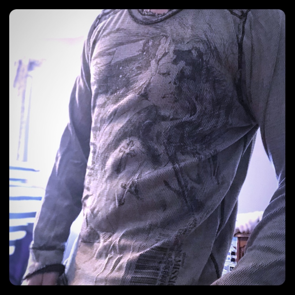 Affliction reversible long sleeve